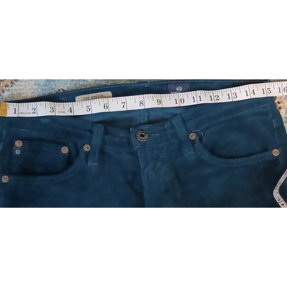 AG Adriano Goldschmied the Stevie Slim Straight Green Corduroy Pants Sz 27R - Picture 5 of 11
